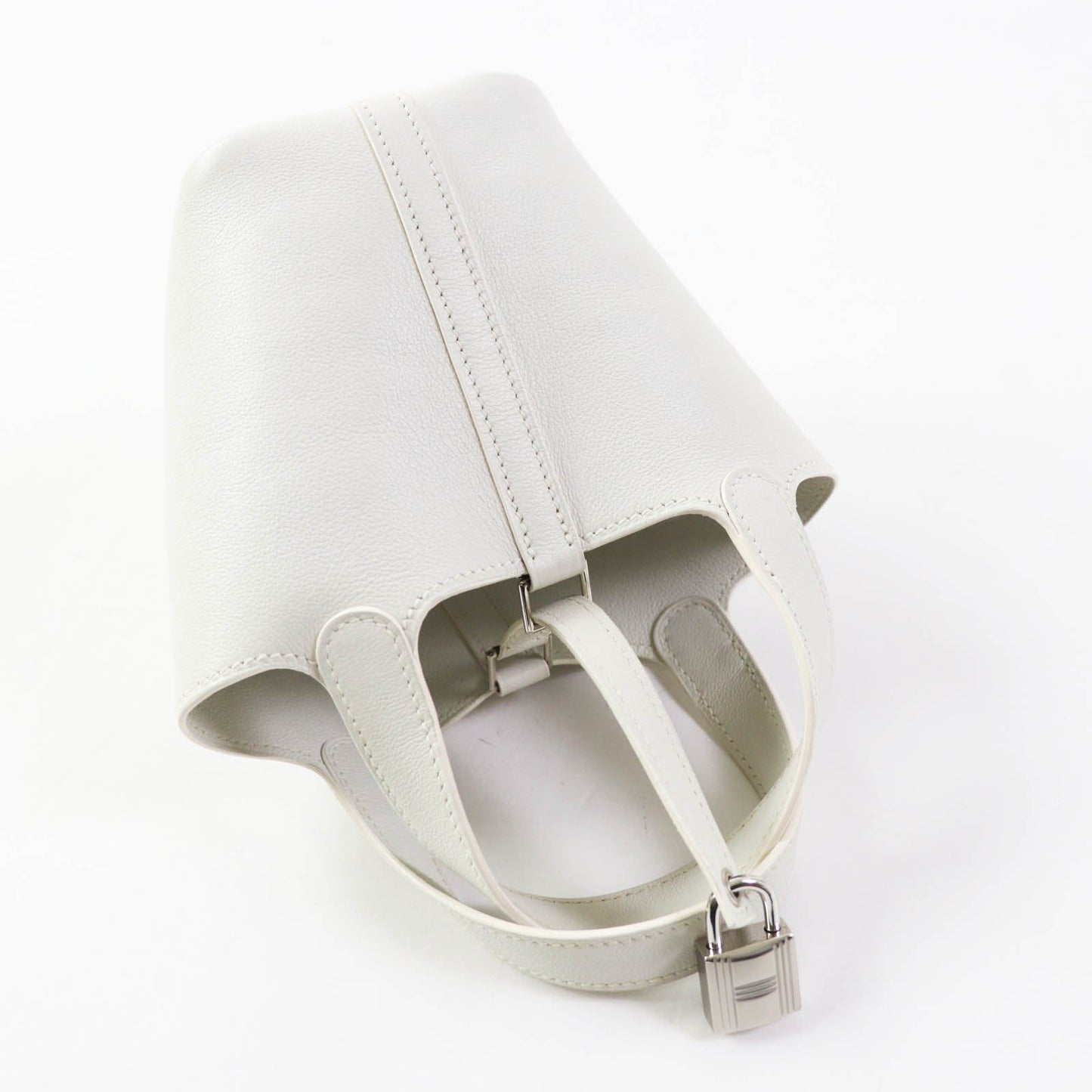 HERMES Handbag Swift, Palladium Metal white picotanlock micro Women