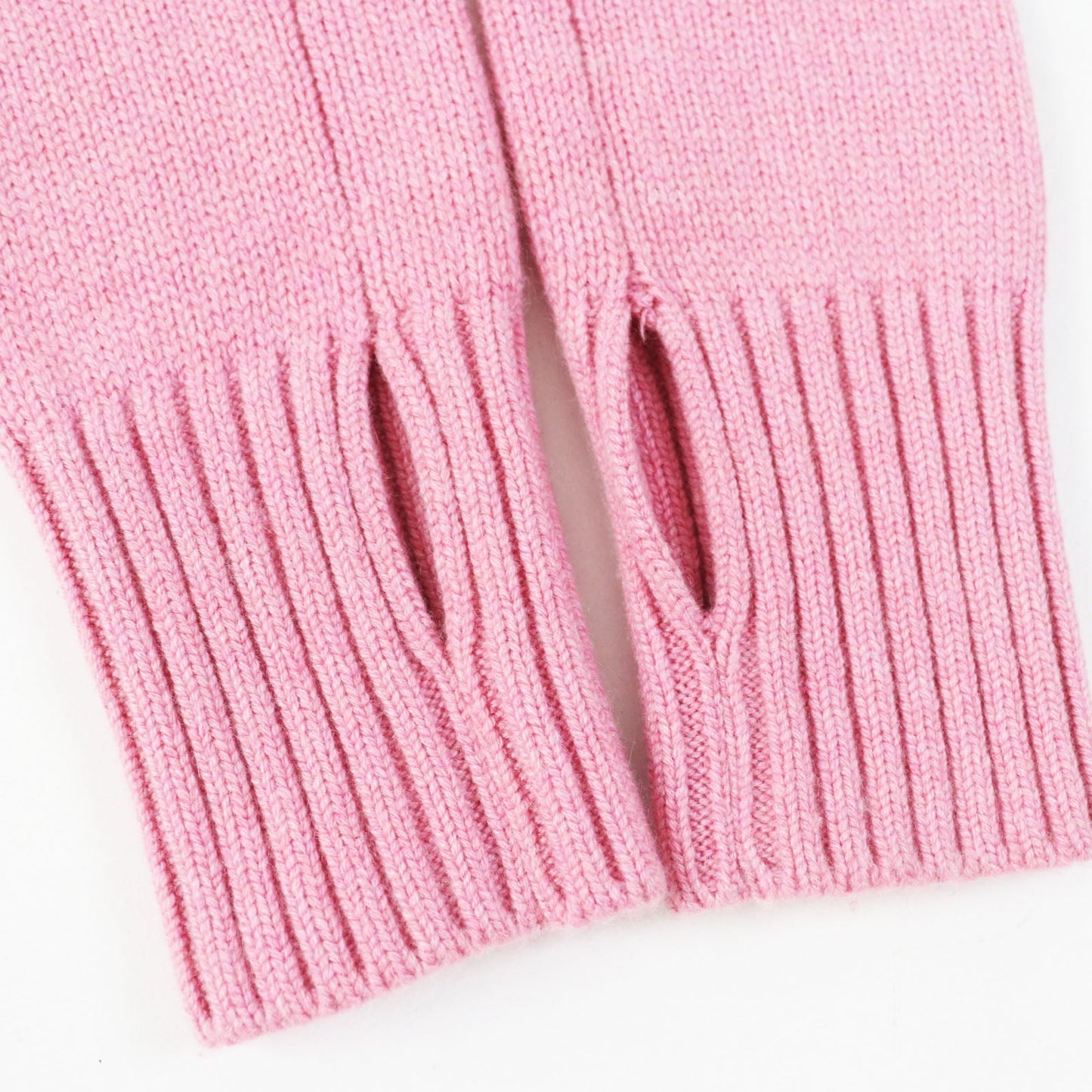 Chanel Cashmere Knit Arm Warmers Gloves Pink M Classic Flap Tote