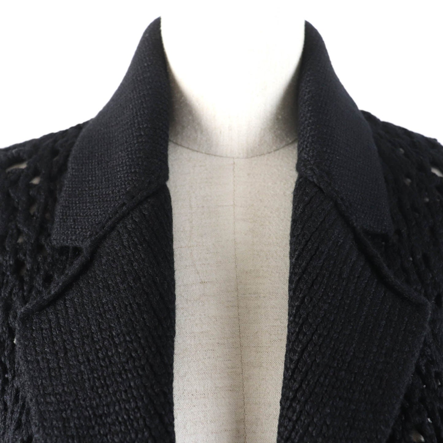 Chanel Cashmere Cardigan COCO Mark Button Black Classic Flap Tote