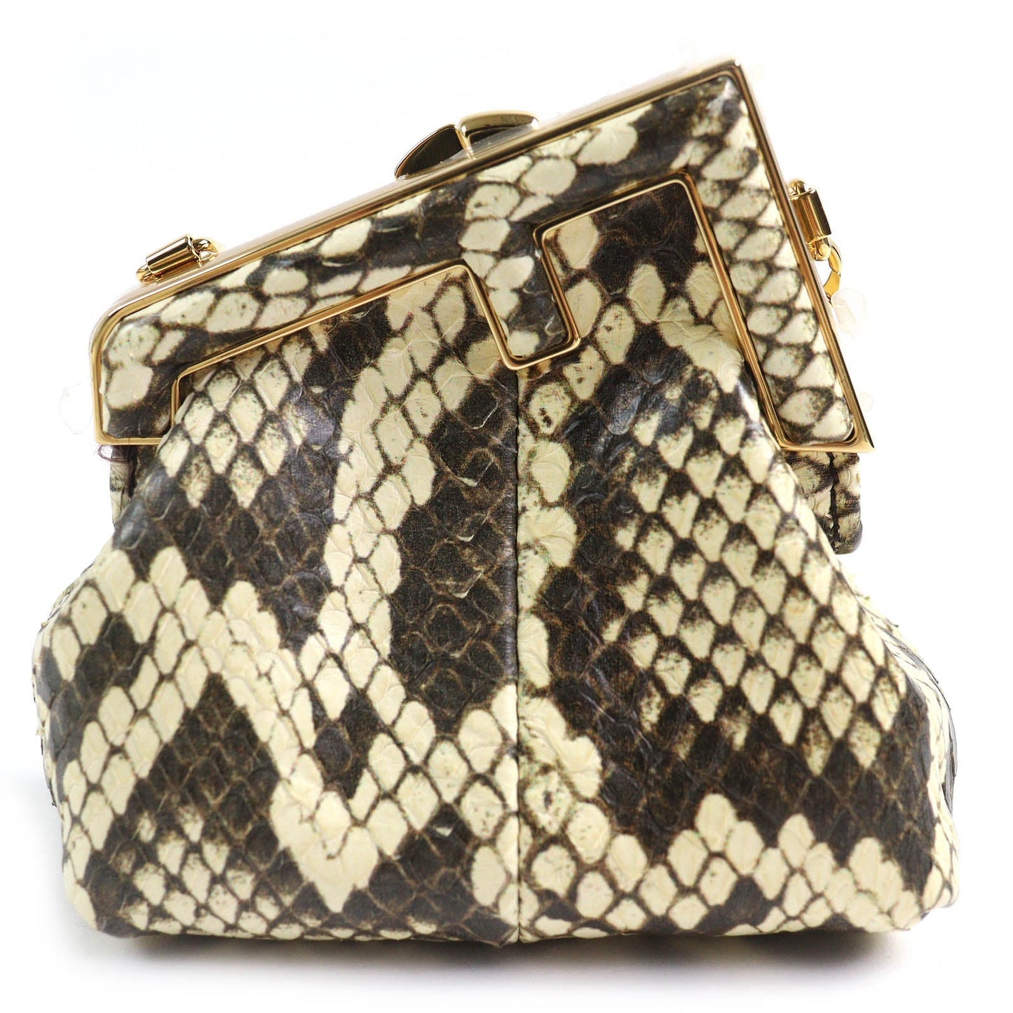 Fendi FIRST NANO Python chain pouch