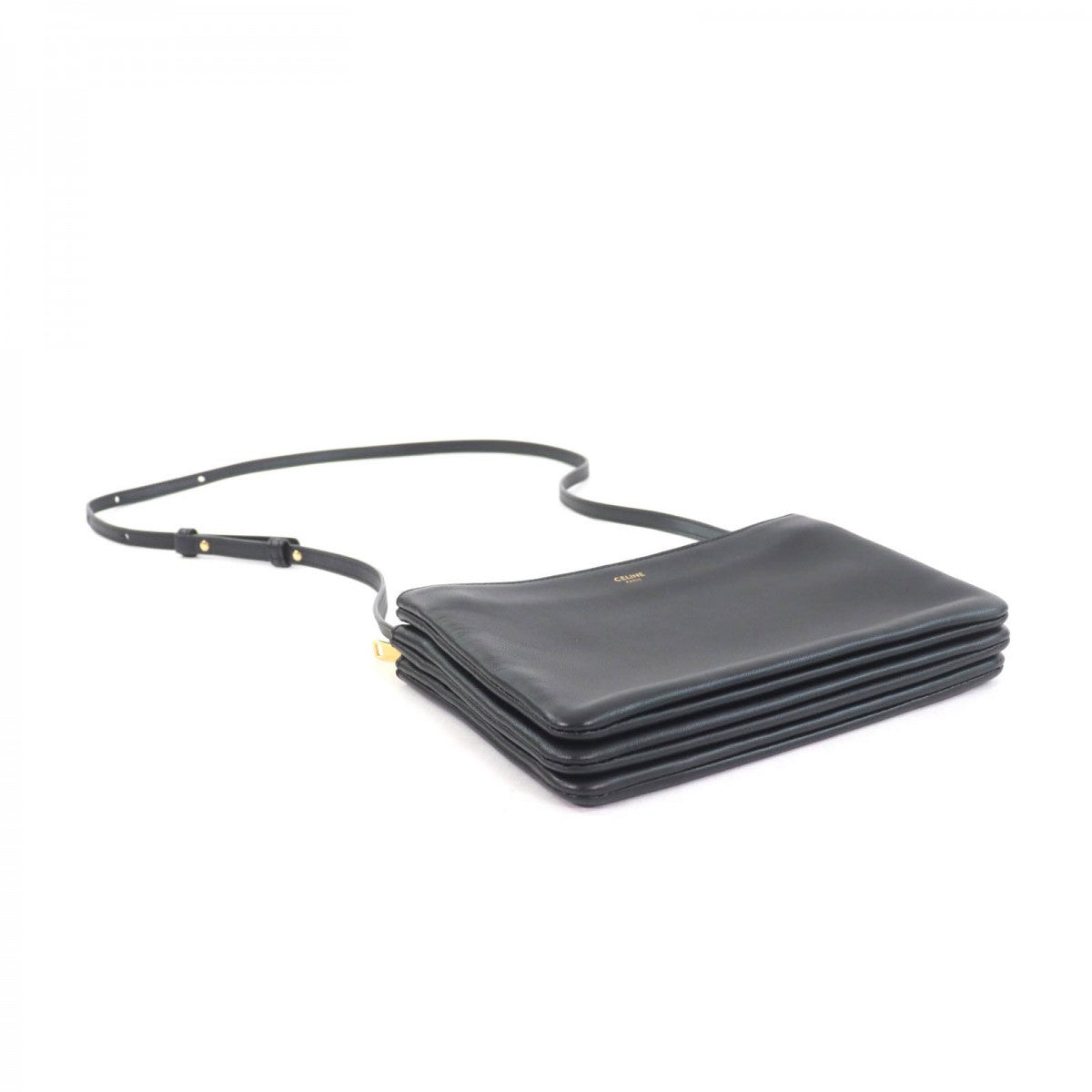 CELINE Shoulder Bag 19203 Main: Smooth lambskin black Trio Small Women