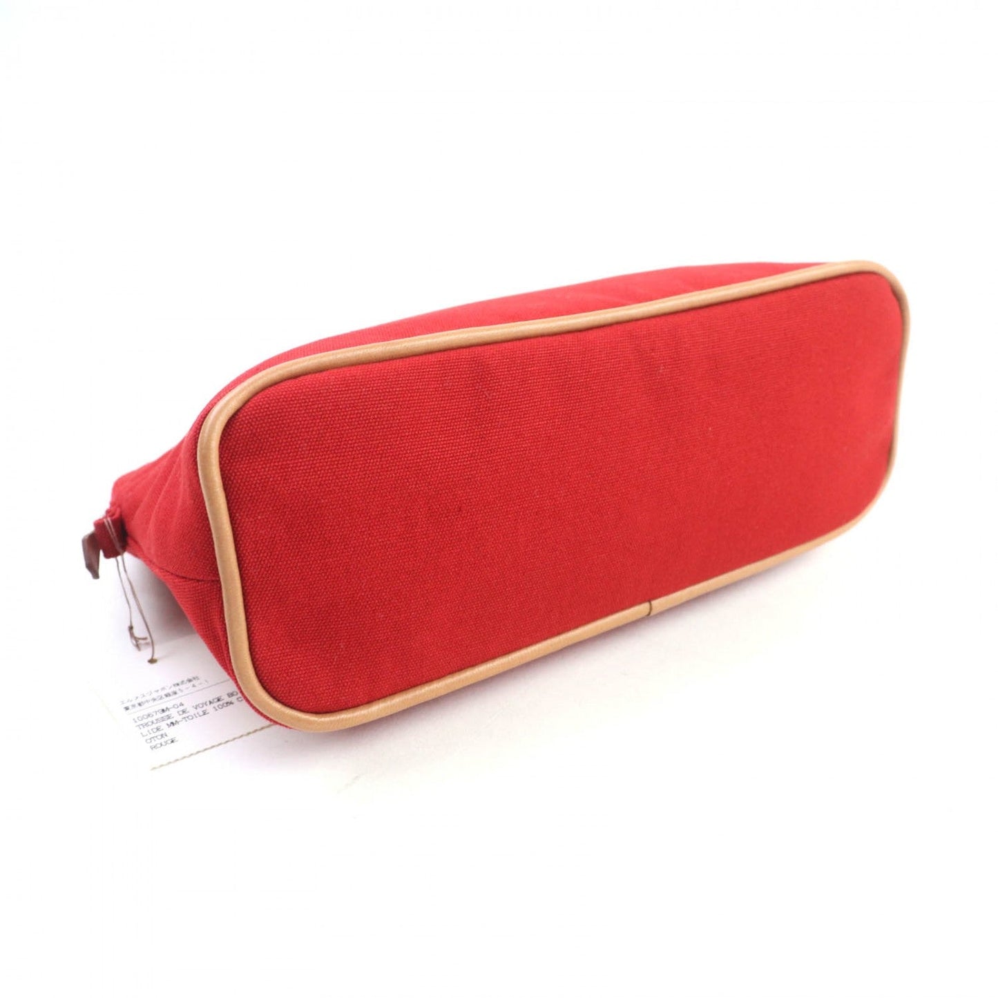 HERMES Pouch cotton Red Bored pouch MM