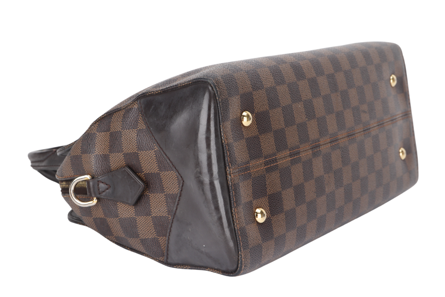 LOUIS VUITTON KENSINGTON BOWLING BAG ( ) MM DAMIER EBENE GOLD HARDWARE WITH DUST COVER AND BOX