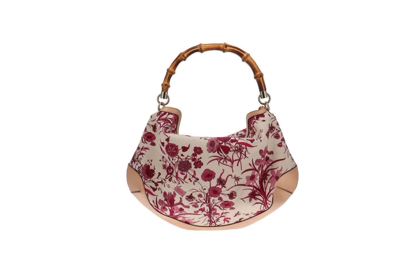 Gucci Bamboo Leather Canvas Shoulder Bag Style 1