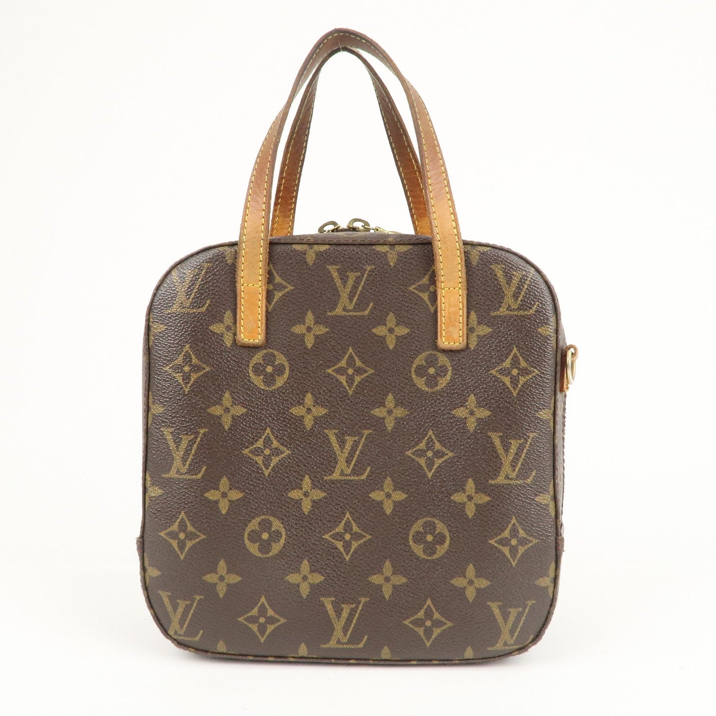 Louis Vuitton Monogram Spontini Hand Bag Brown M47500