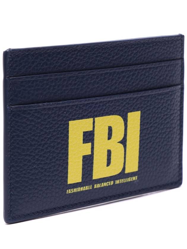Luxury Balenciaga Trending 2026 FBI Print Card Wallet Navy
