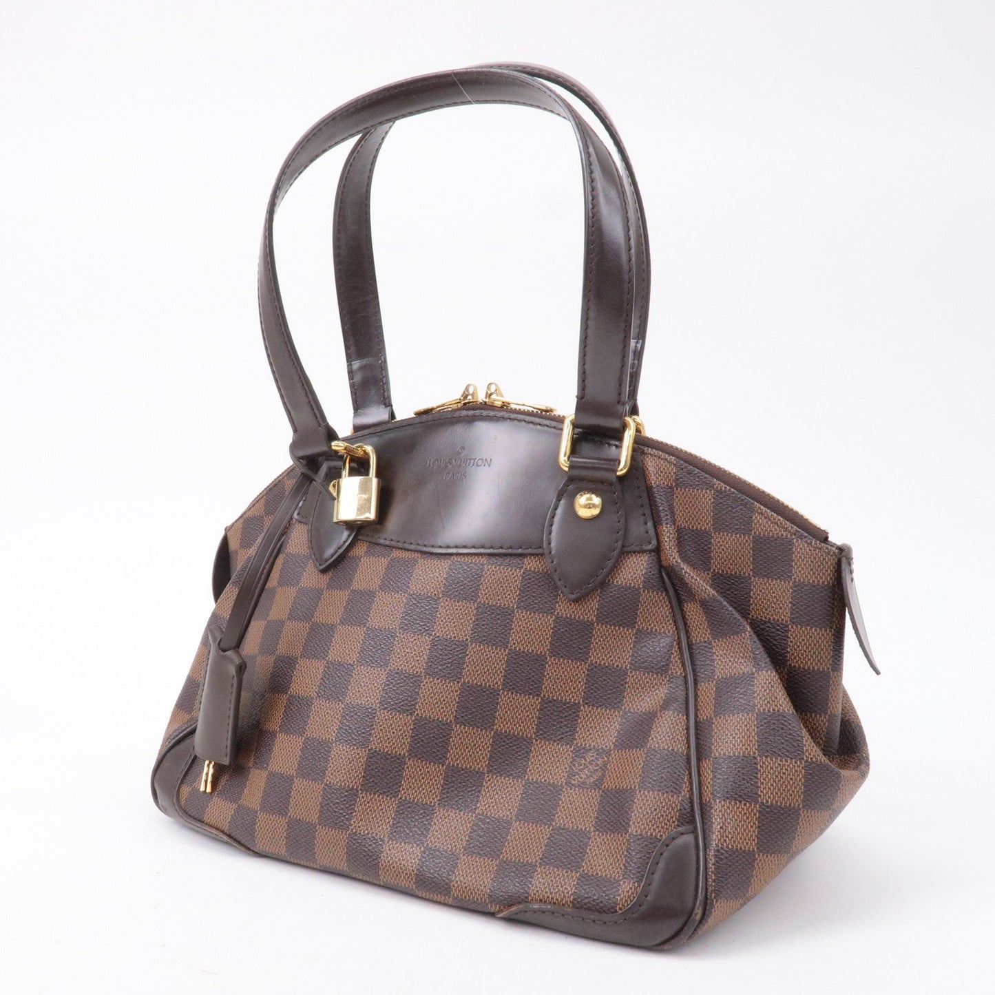 Louis Vuitton Damier Ebene Verona PM Hand Bag Brown N41117