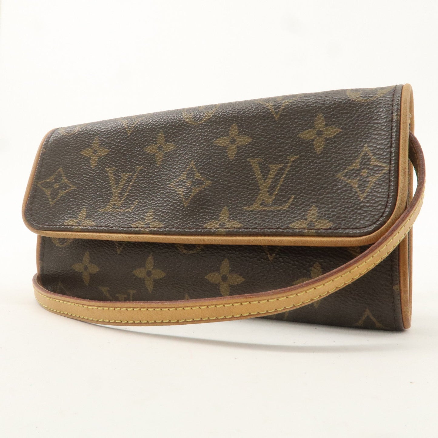 Louis Vuitton Monogram Pochette Twin PM 2Way Bag Brown M51854