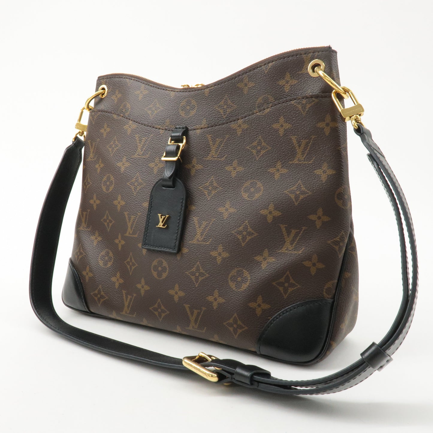 Louis Vuitton Monogram Odeon NM MM Crossbody Bag Black M45352