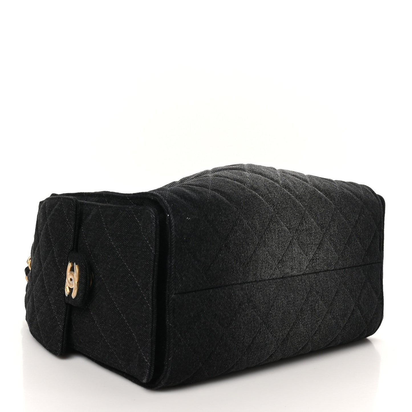 Washed Quilted Small Chanel 25 Handbag Black