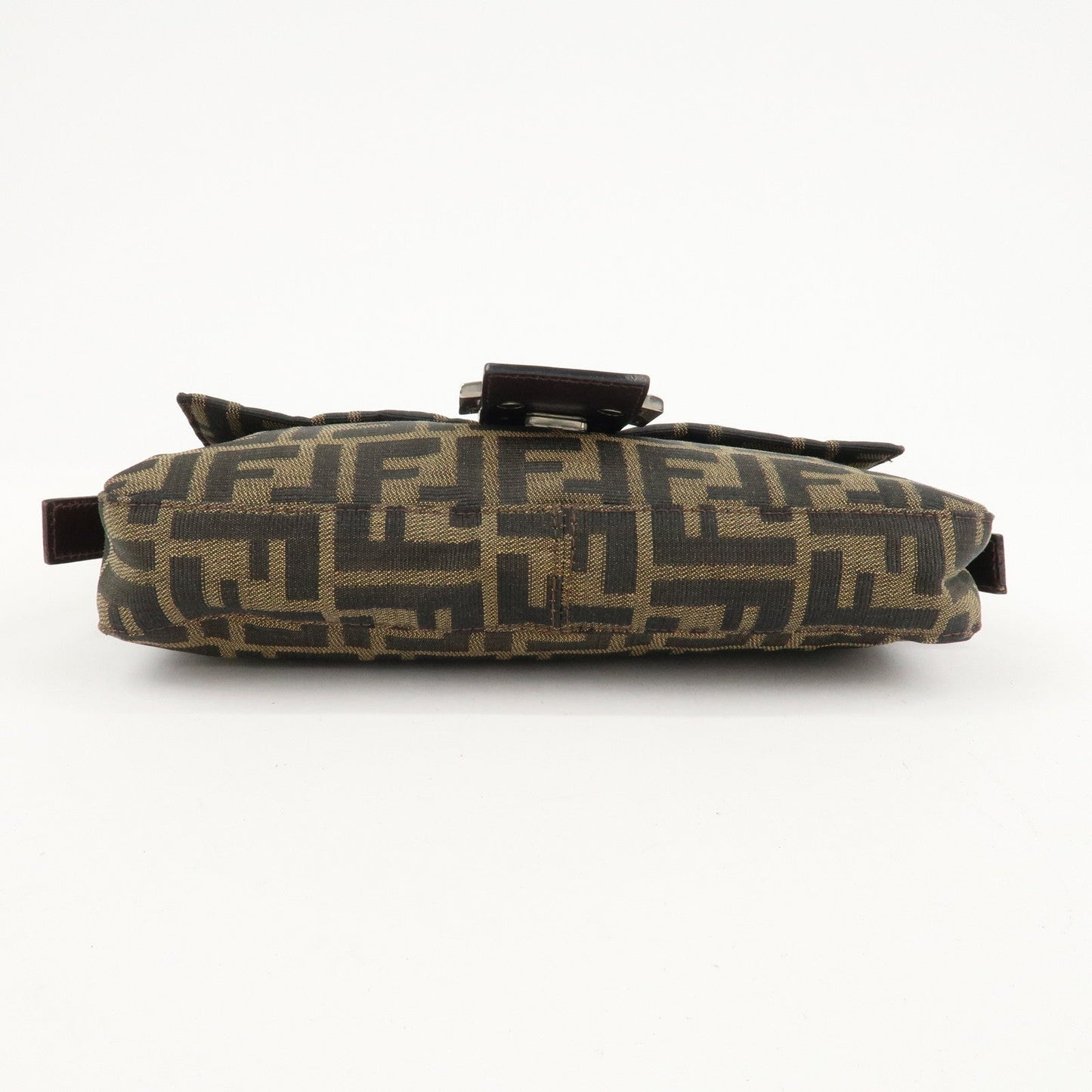 FENDI Mamma Bagguette Zucca Canvas Leather Shoulder Bag 26424
