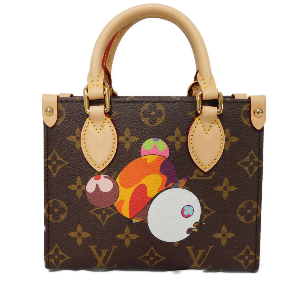 LOUIS VUITTON Tote Bag Monogram canvas (panda print) x microfiber multicolor Takashi Murakami Shoulder Bag RFID Monogram panda LVxTM On-the-Go BB Women