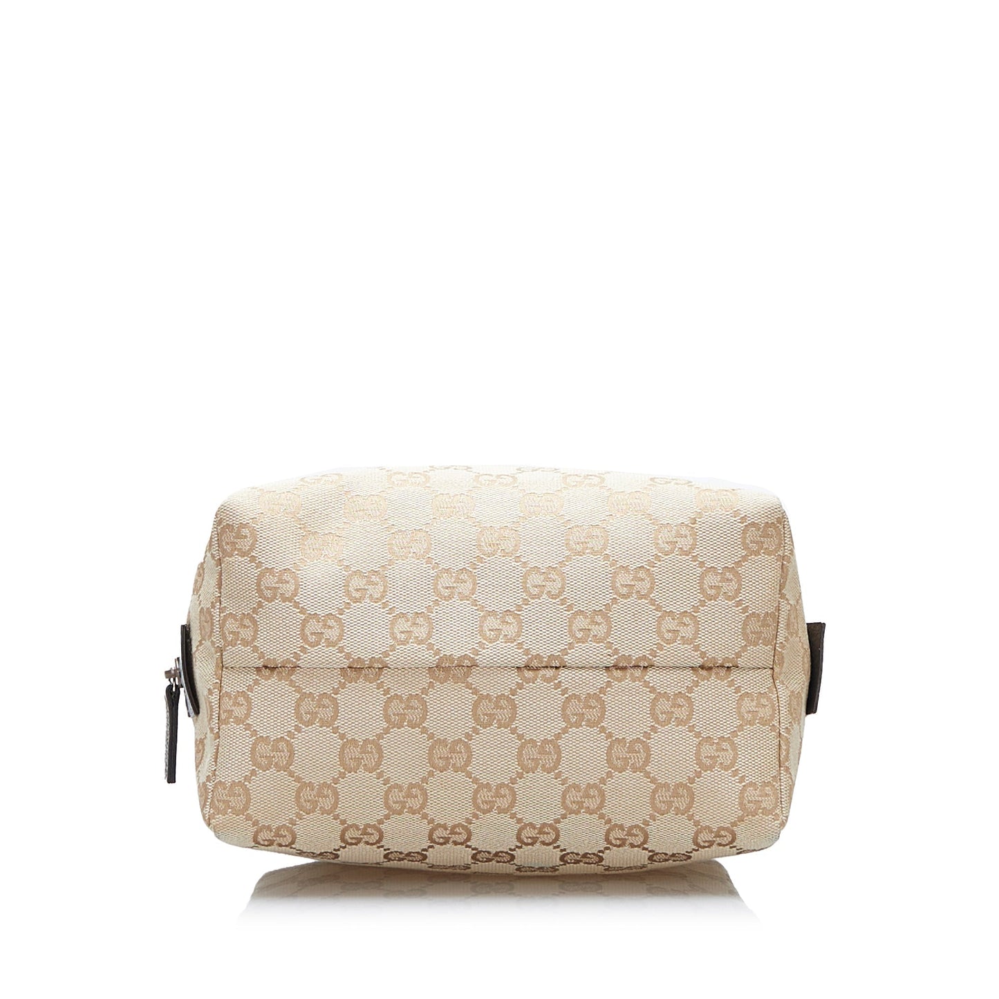 Gucci Brown Leather Canvas Handbag