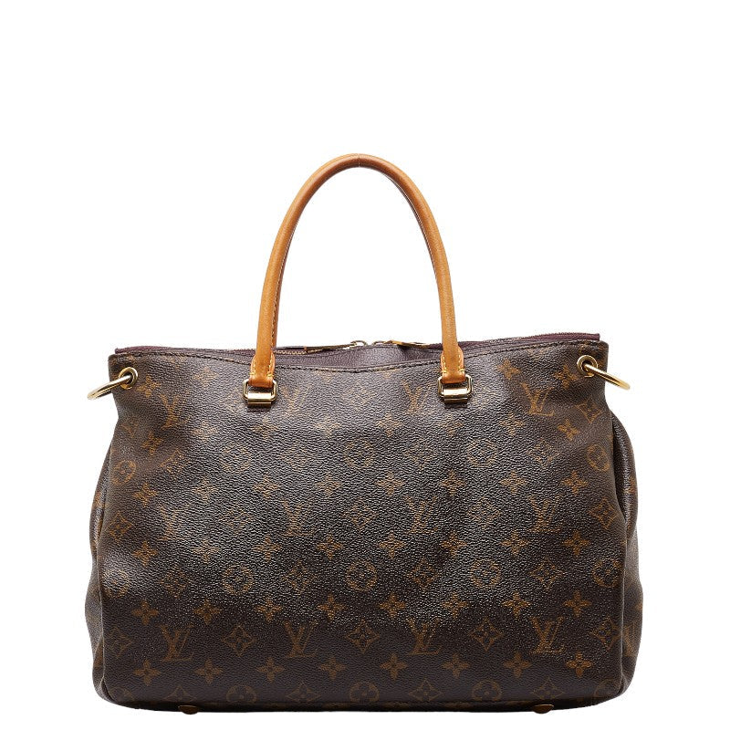 Louis Vuitton Monogram Pallas Handbag 2WAY M40906 Oral Pearl Brown PVC Leather Louis Vuitton