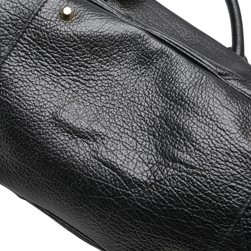 Burberry Logo Plate Leather 2way Bag