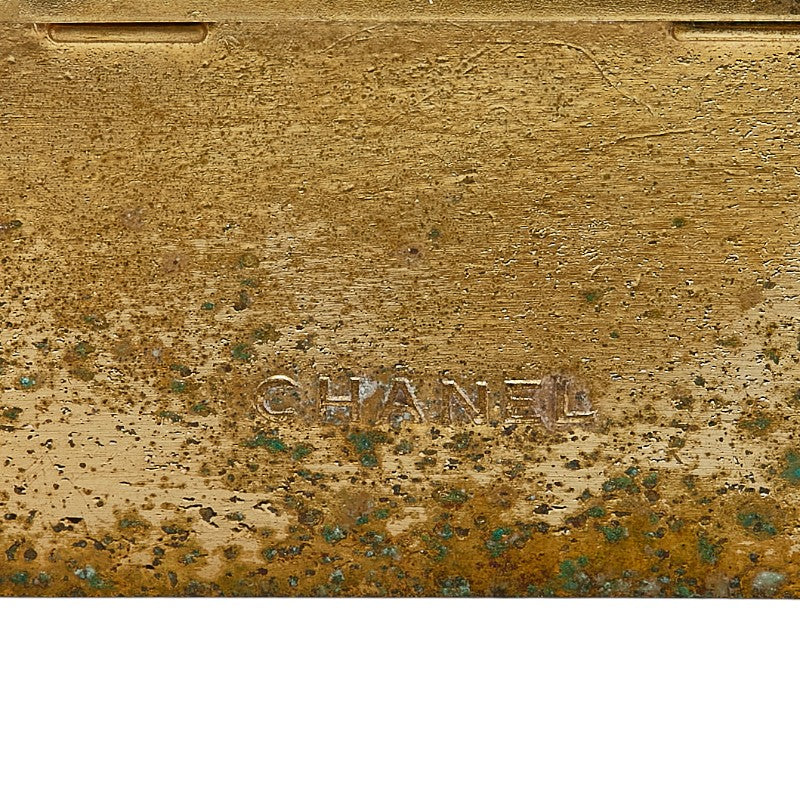 Chanel Gold Plated Logo Plate Brooch Classic Flap Tote