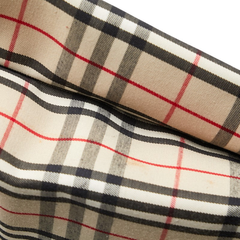 Burberry Nova Check Canvas Leather Handbag
