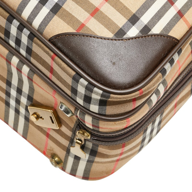Burberry Nova Check Shadow Horse Canvas Leather 2way Bag