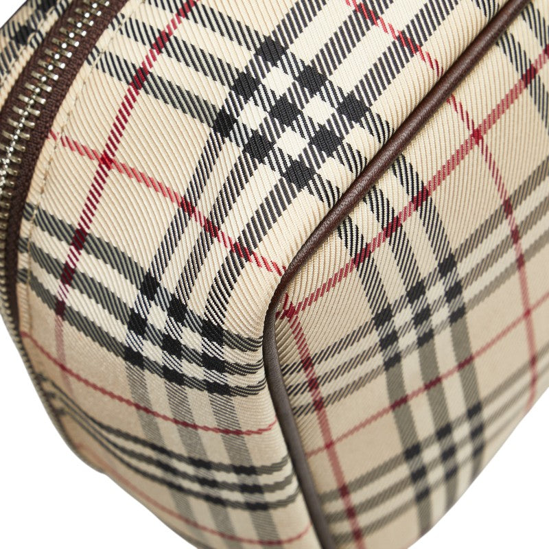 Burberry Nova Check Canvas Leather Handbag Pouch