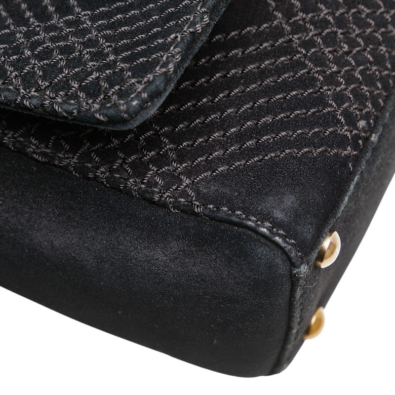 Chanel Coco Wild Stitch Suede Leather Shoulder Bag