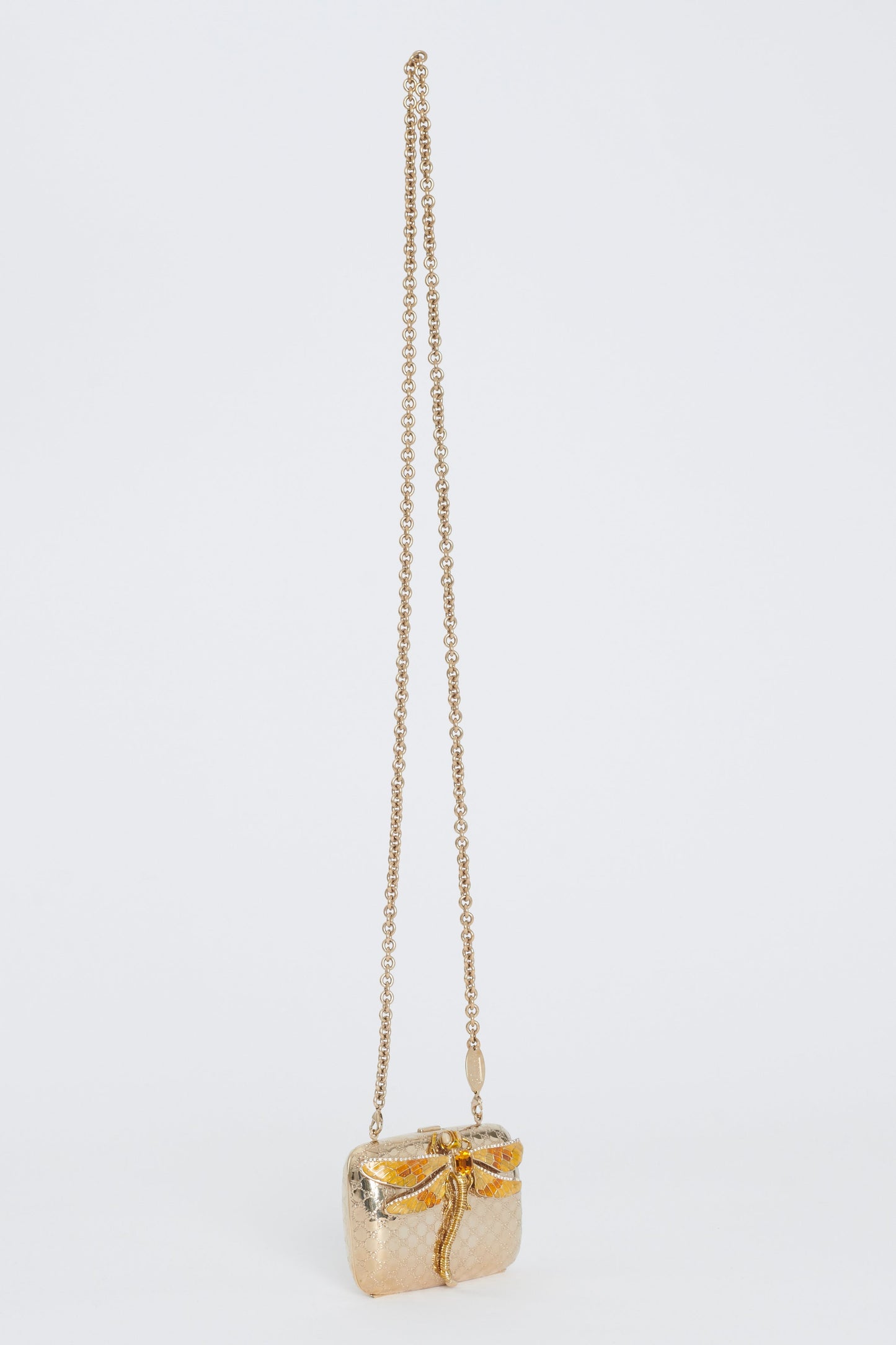 Gucci Guccissima Gold Leather Chain Handbag
