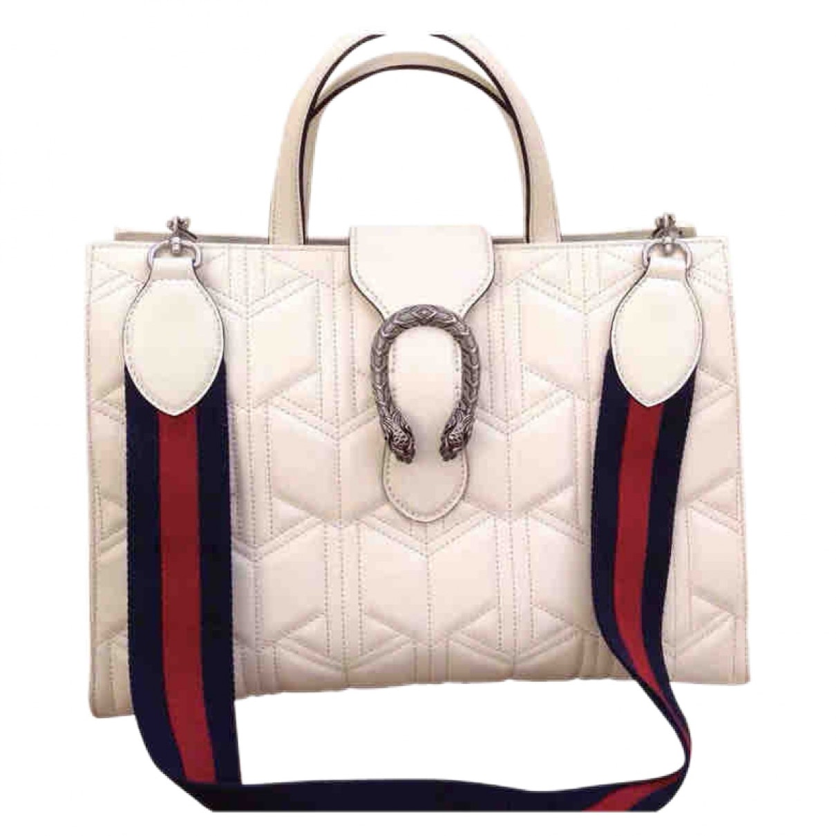 Gucci dionysus white leather handbag