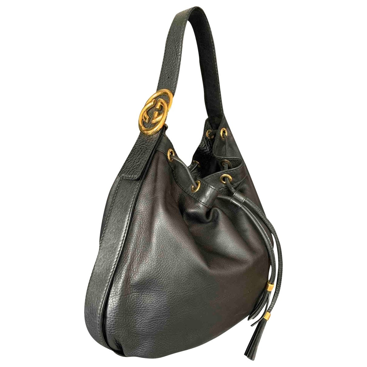 Gucci black leather handbag