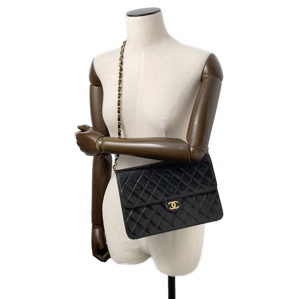 CHANEL Pushlock ChainShoulder Bag BlackA03570 Lambskin