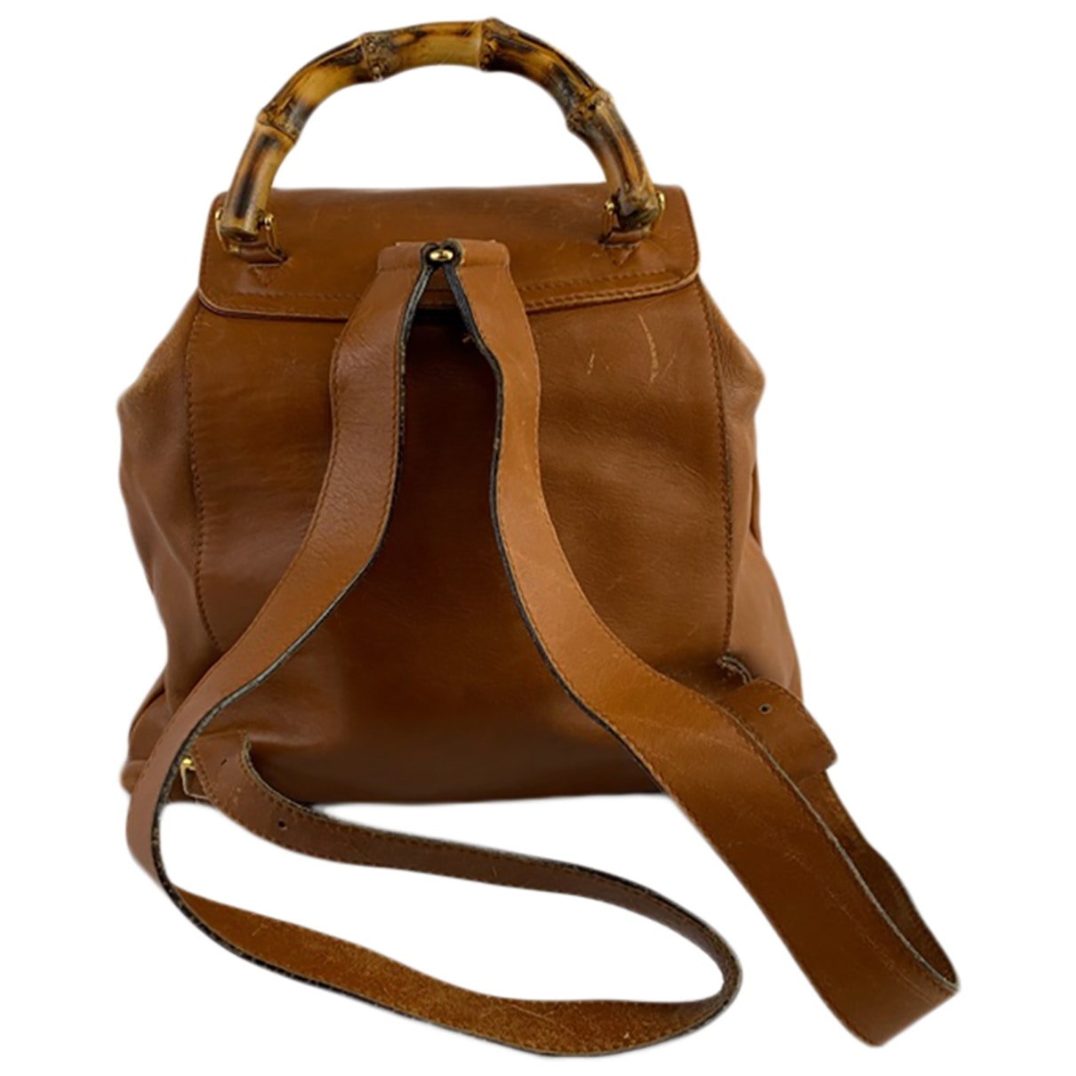 Gucci brown leather backpacks