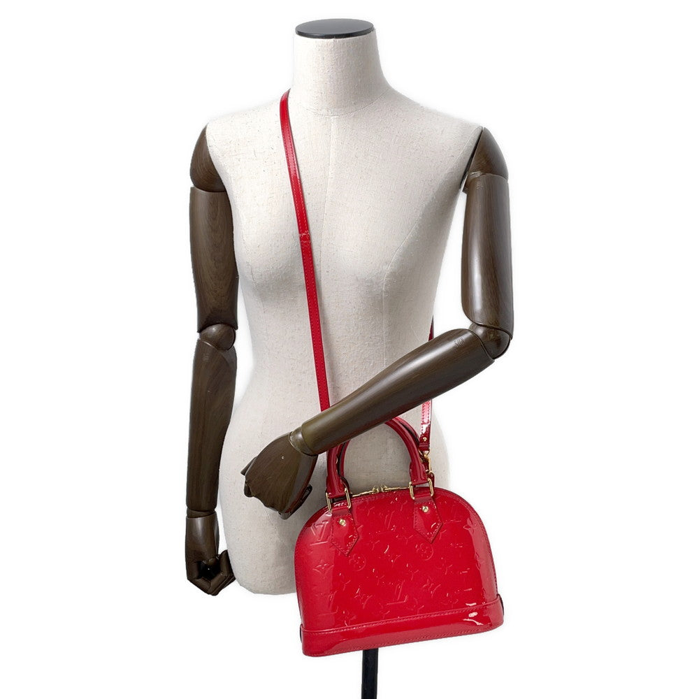 LOUIS VUITTON Alma CeriseM90174 Monogram Vernis Leather Size BB