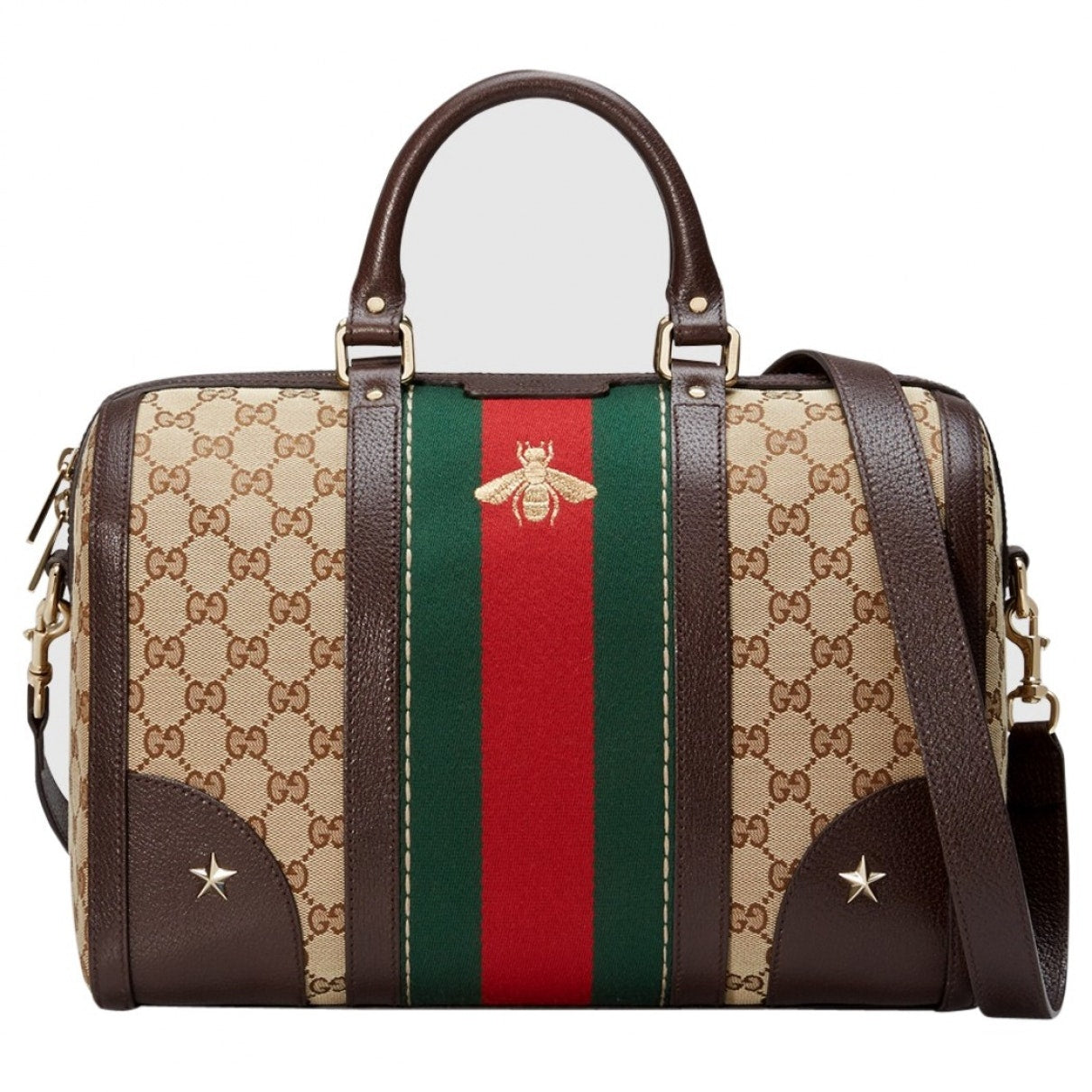 Gucci gold leather handbag