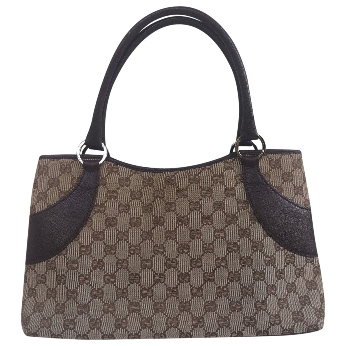 Gucci brown cloth handbag