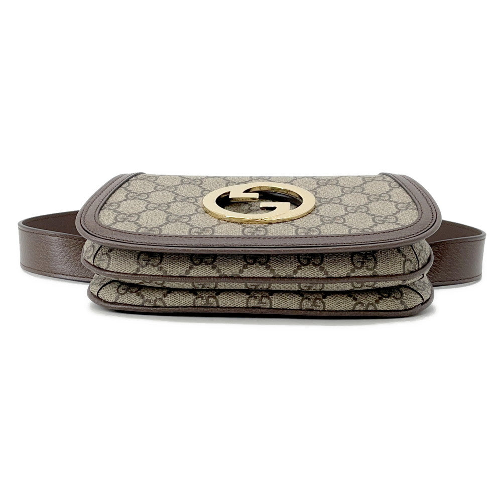 GUCCI ?Blondie belt bag Beige/Brown703807 PVC Leather