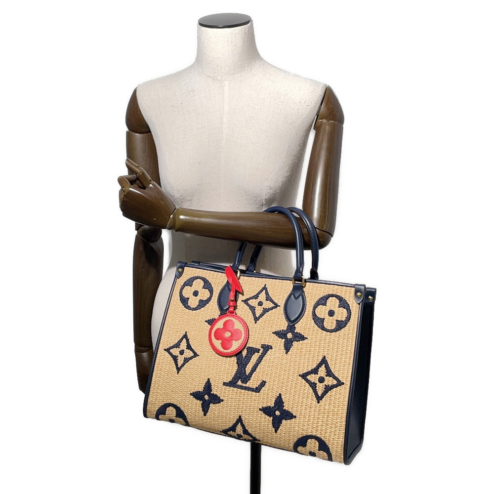 LOUIS VUITTON Onthego BlueM57723 Monogram?Raffia Size MM