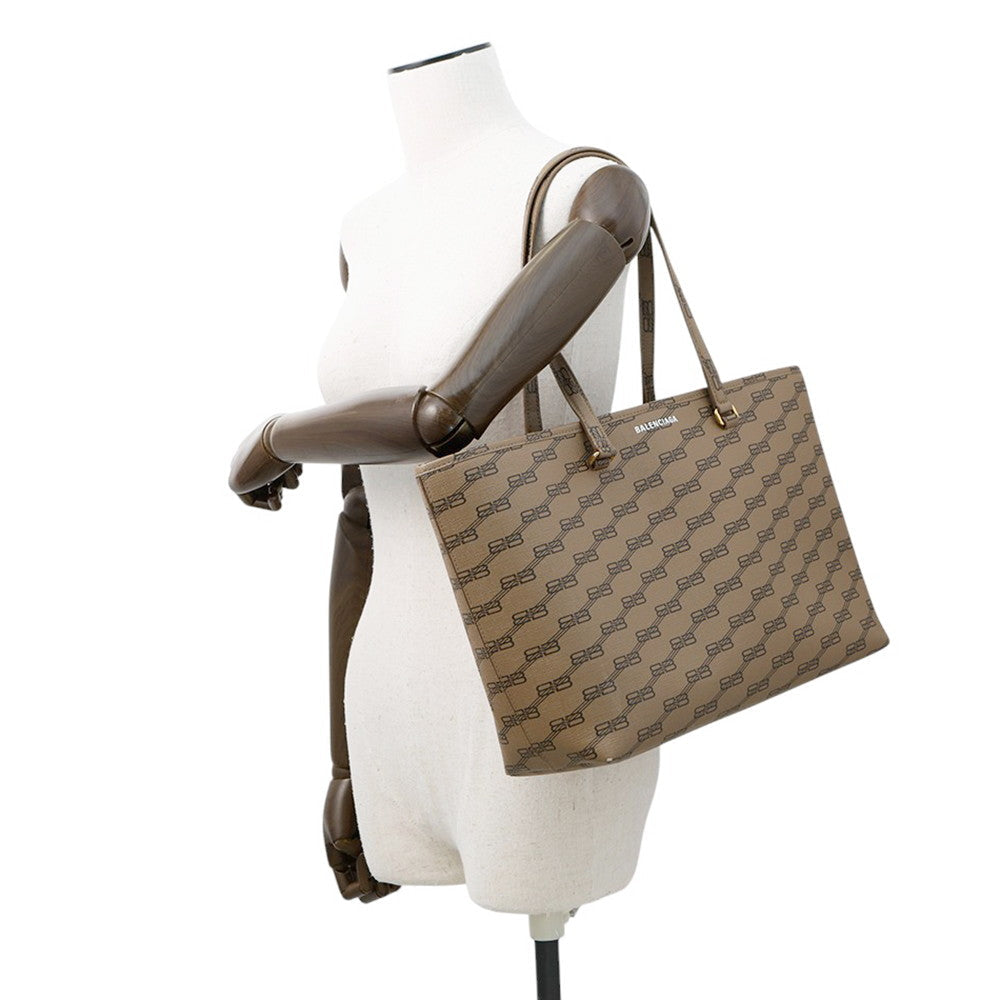 BALENCIAGA BBMonogram Signature Shopper Bag Brown702698 PVC