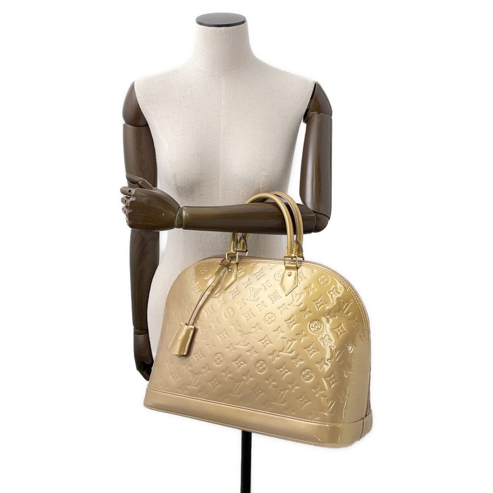 LOUIS VUITTON Alma Beige PoudreM91753 Monogram Vernis Leather Size GM