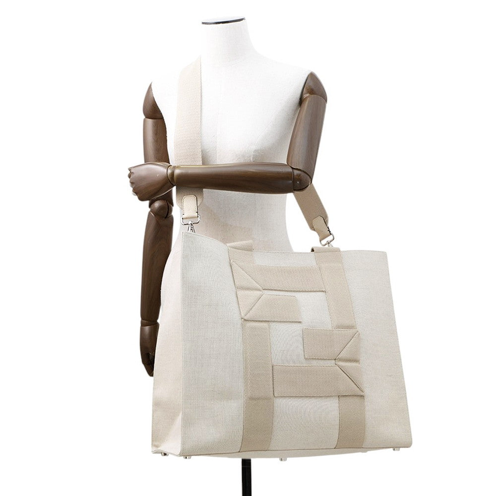 FENDI ?Shopping bag Beige7VA558 Canvas