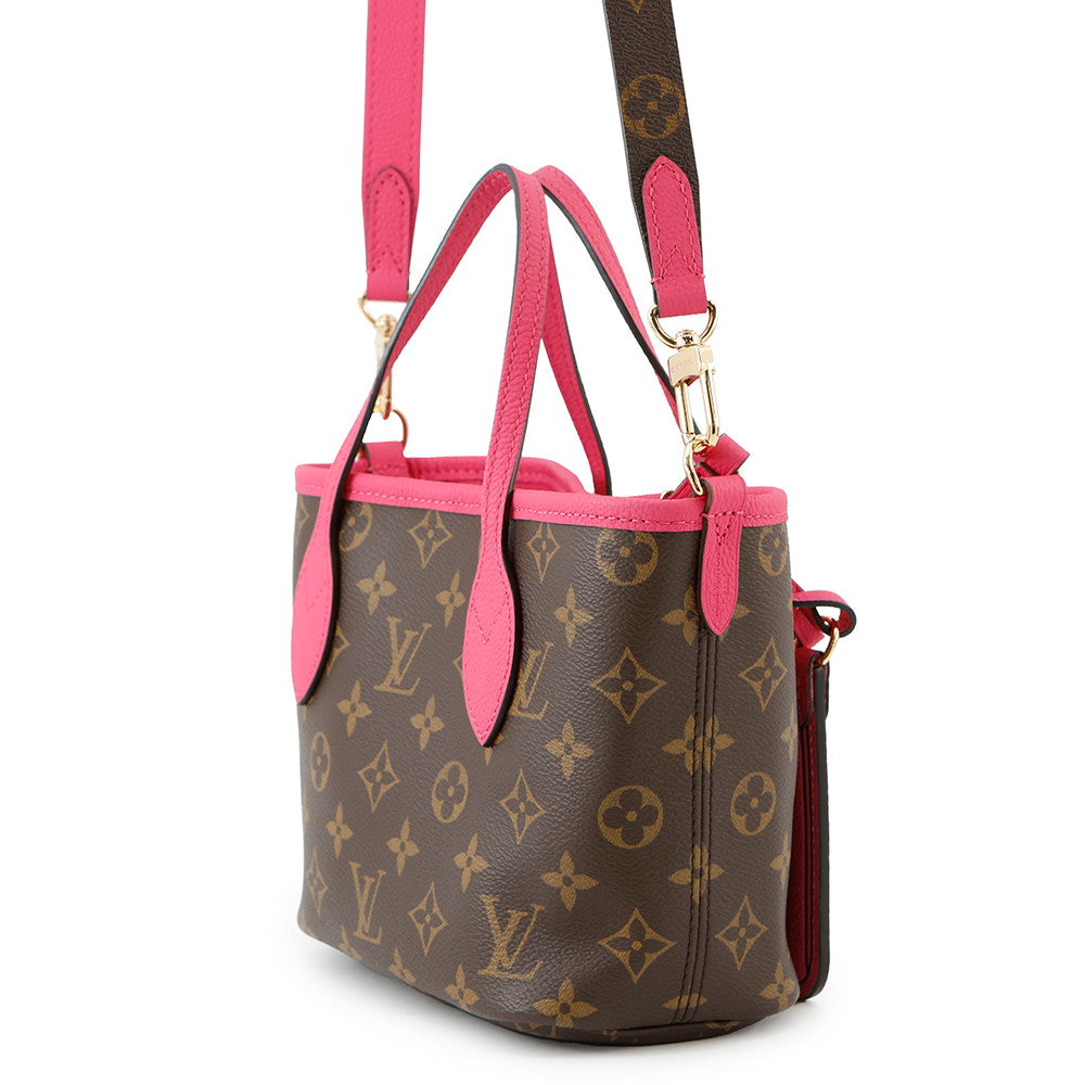 LOUIS VUITTON Neverfull?Inside Out Rose Buffalo Pondichery LeatherM12106 Monogram Size BB