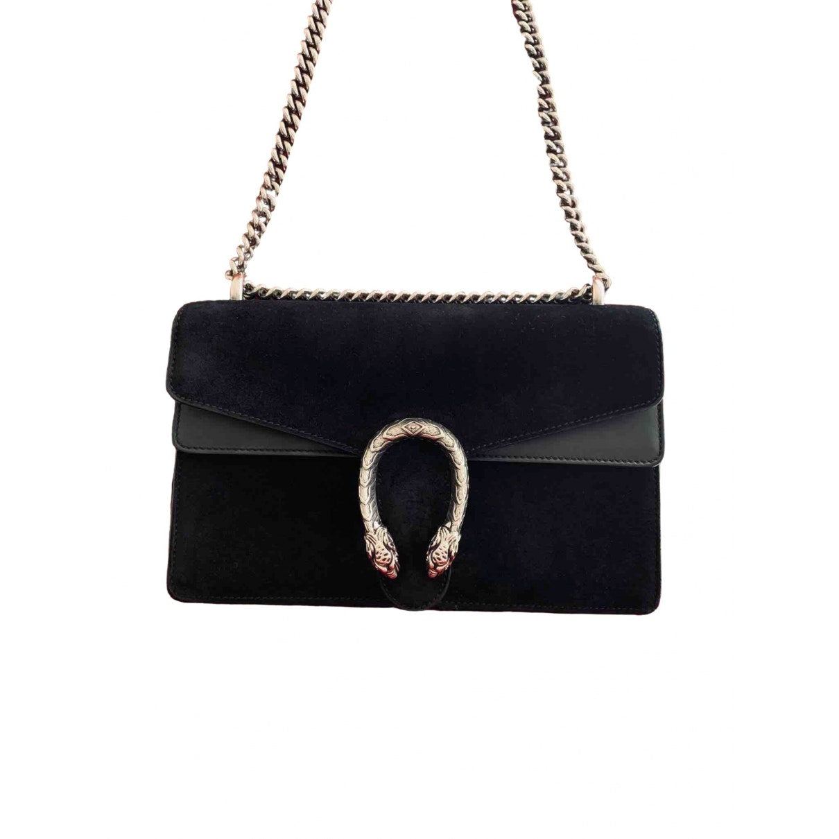 Gucci dionysus black suede handbag