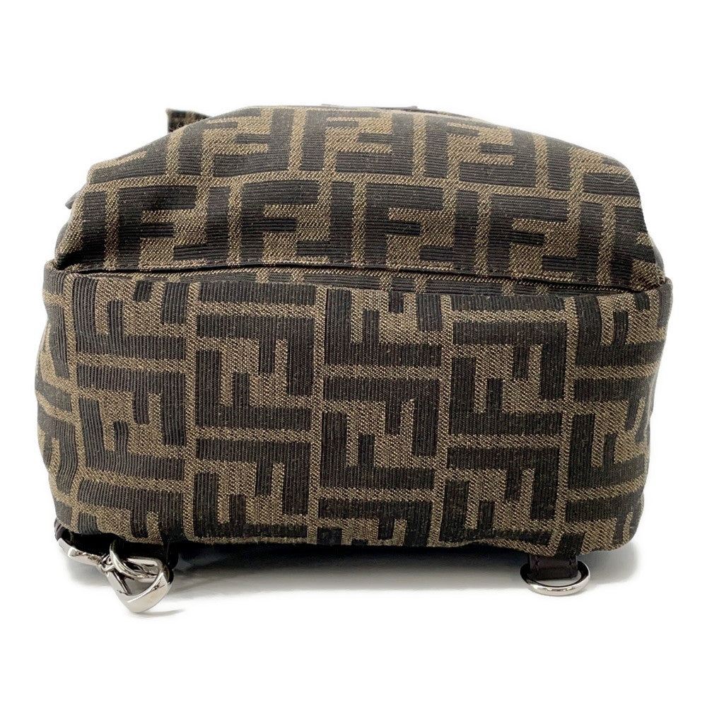 FENDI FENDI Ness Crossbody Bag Brown/Black7VZ067 Canvas Leather