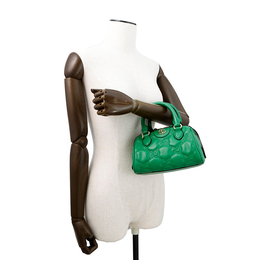 GUCCI GG Matelasse 2WAY Bag Green702251 Leather