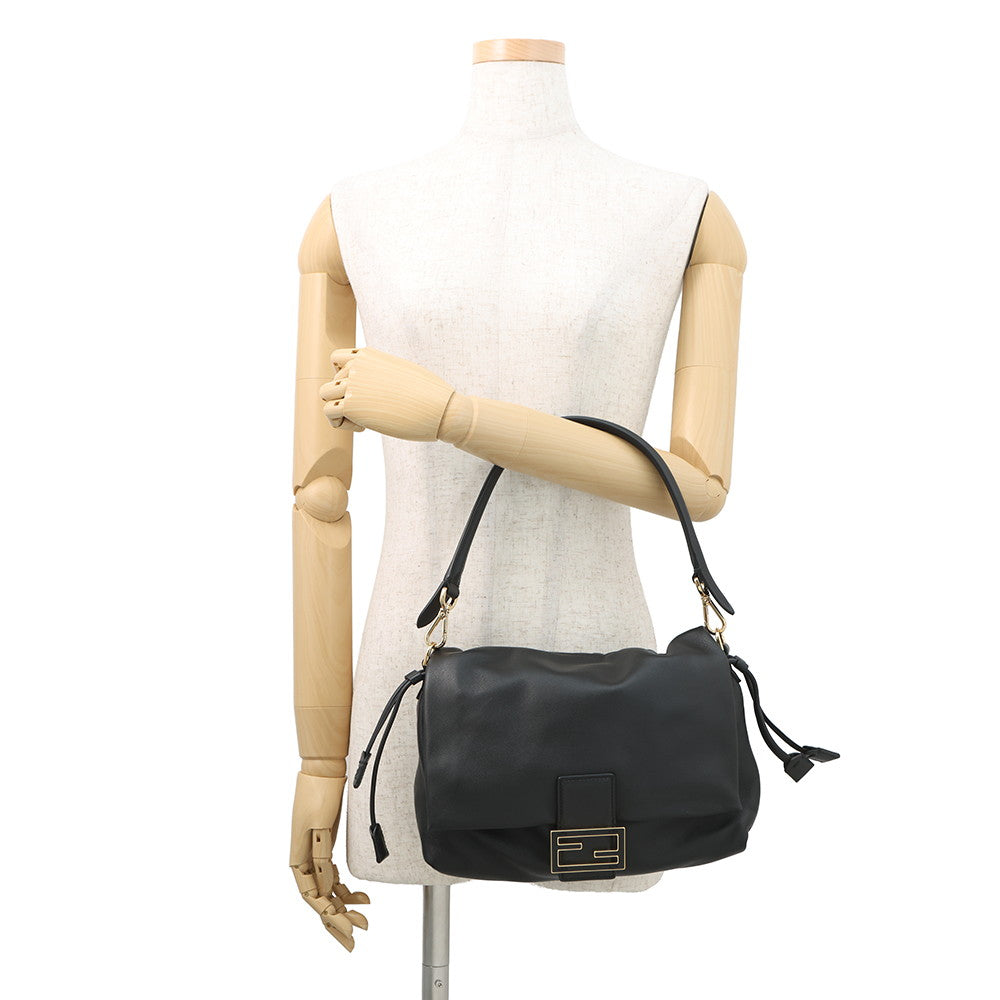 FENDI Mamma baguette Black8BR833 Leather Size Medium