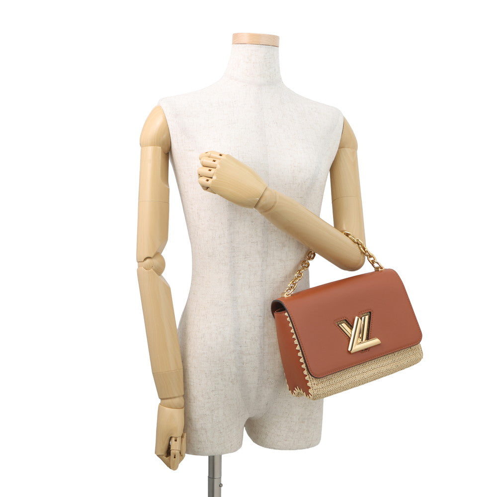 LOUIS VUITTON Twist CaramelM57648 Leather Raffia Size MM