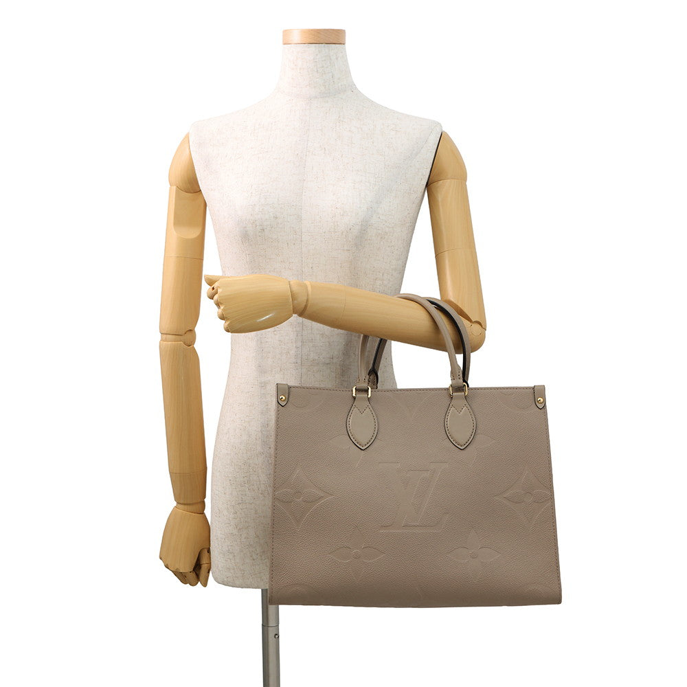LOUIS VUITTON Onthego TourterelleM45607 Monogram Empreinte Leather Size MM