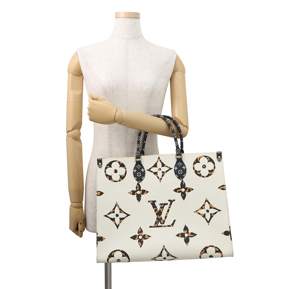 LOUIS VUITTON Onthego IvoireM44675 Monogram Jungle Size GM