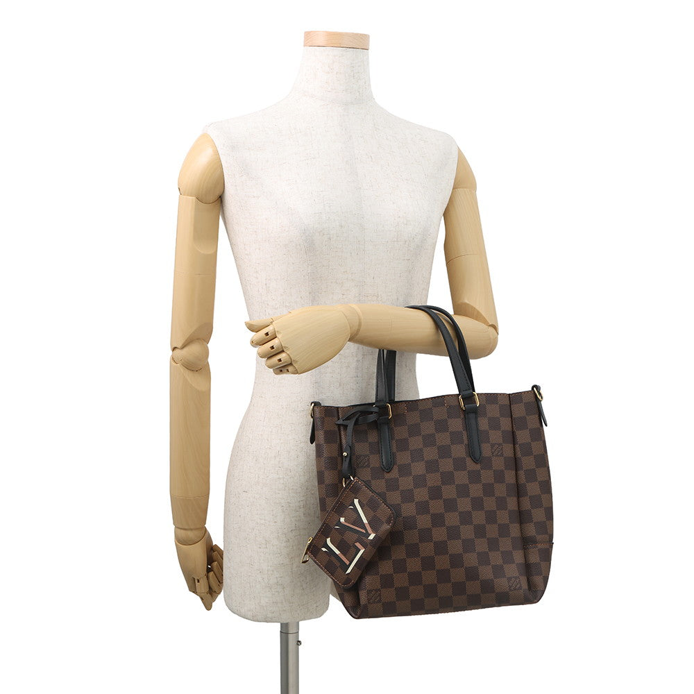 LOUIS VUITTON Belmont NV NoirN60348 Damier Ebene Canvas Size BB