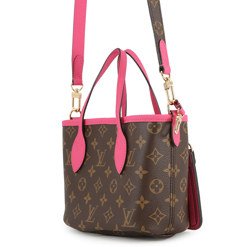 LOUIS VUITTON Neverfull Inside Out Rose Buffalo Pondichery LeatherM12106 Monogram Grain Leather Size BB