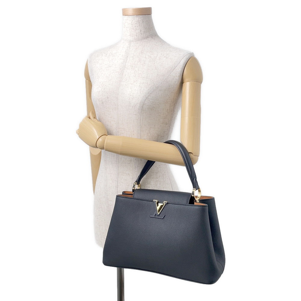 LOUIS VUITTON Capucines Souple Noir BrownM14370 Calf Leather Size MM