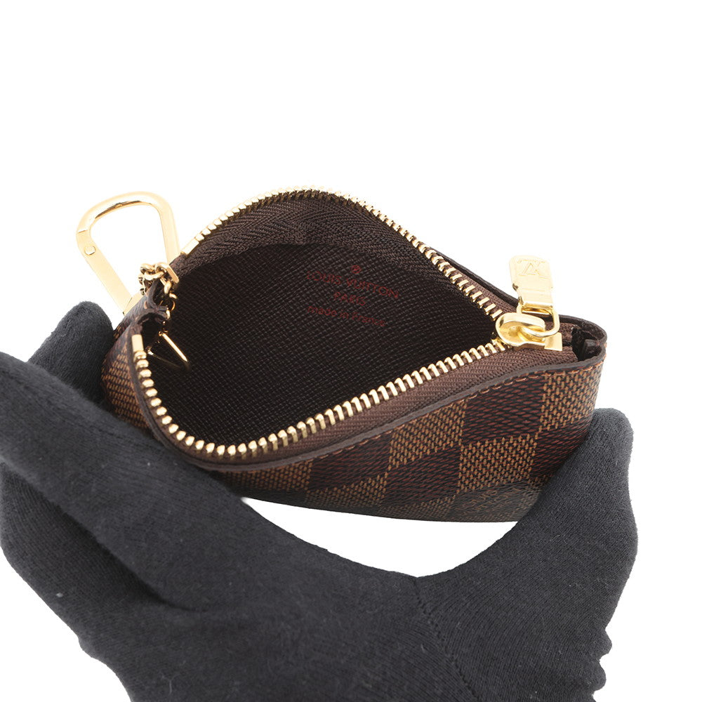 LOUIS VUITTON Pochette Cles BrownN62658 Damier Ebene Canvas