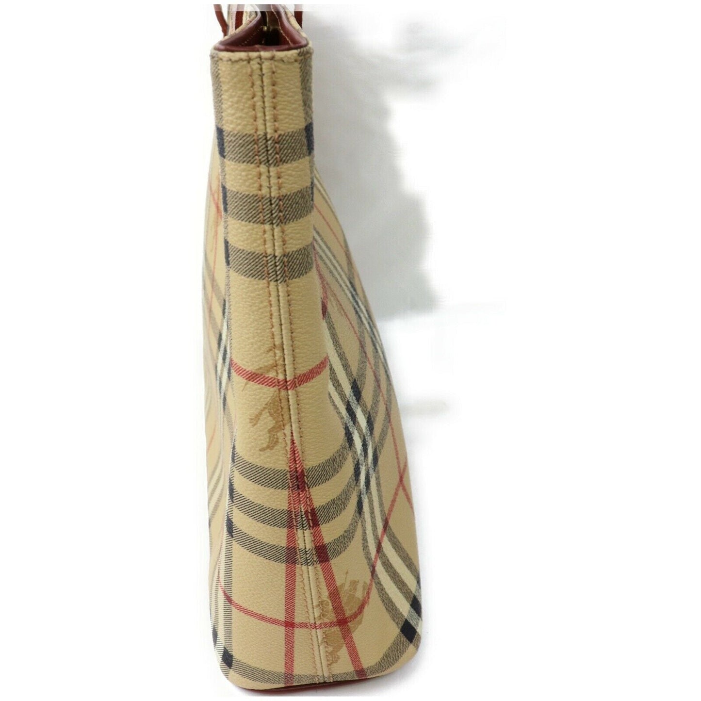 Burberry London Hand Bag Beige PVC (SHC7-10901)
